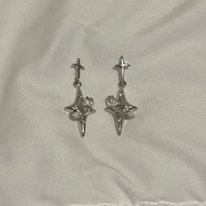 Cyber Y2K Star Drop Earrings